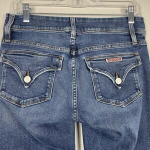 Hudson Beth Jeans Size 28 Olympic Blue Baby Boot Cigarette Flap Pockets FLAW